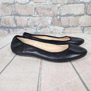 Karl Lagerfeld Paris Leather Ballet Flats Black Size 7.5 Balletcore